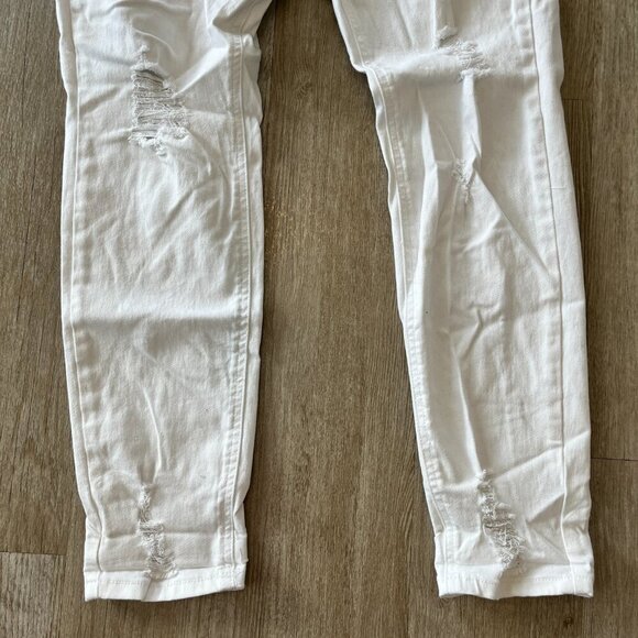 Womens Refuge White Skinny Distressed Jeans - 14 - Picture 3 of 7